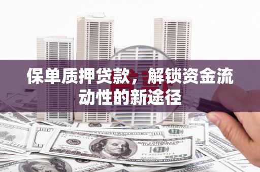 澳门半岛保单质押贷款，解锁资金流动性的新途径
