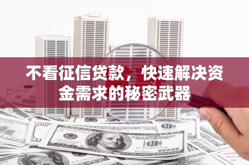 澳门半岛不看征信贷款，快速解决资金需求的秘密武器