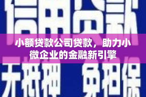 澳门半岛小额贷款公司贷款，助力小微企业的金融新引擎