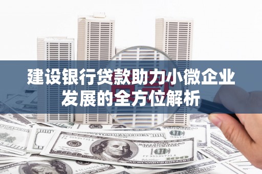 澳门半岛建设银行贷款助力小微企业发展的全方位解析